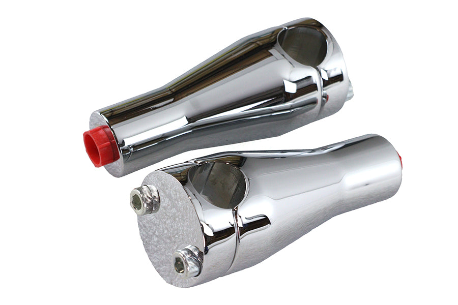 Paughco 350 4-inch chrome glide riser set for motorcycle handlebar controls