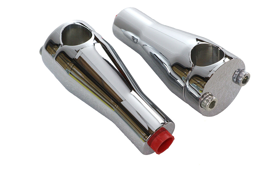 Paughco 350 4-inch chrome glide riser set for motorcycle handlebar controls