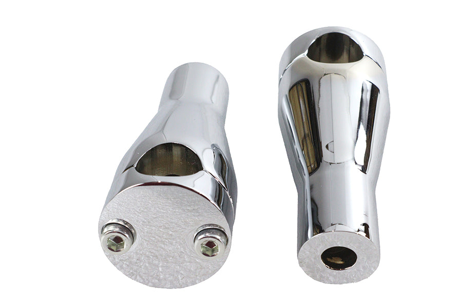 Paughco 350A 4-inch glide riser set in chrome for motorcycle handlebars
