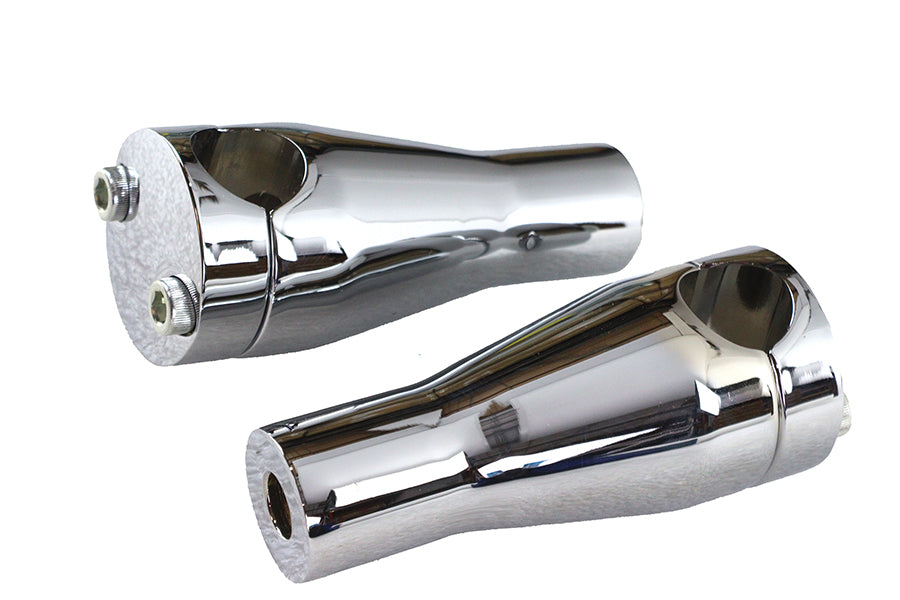 Paughco 350A 4-inch chrome glide riser set for motorcycle handlebar control, SKU 25-2203
