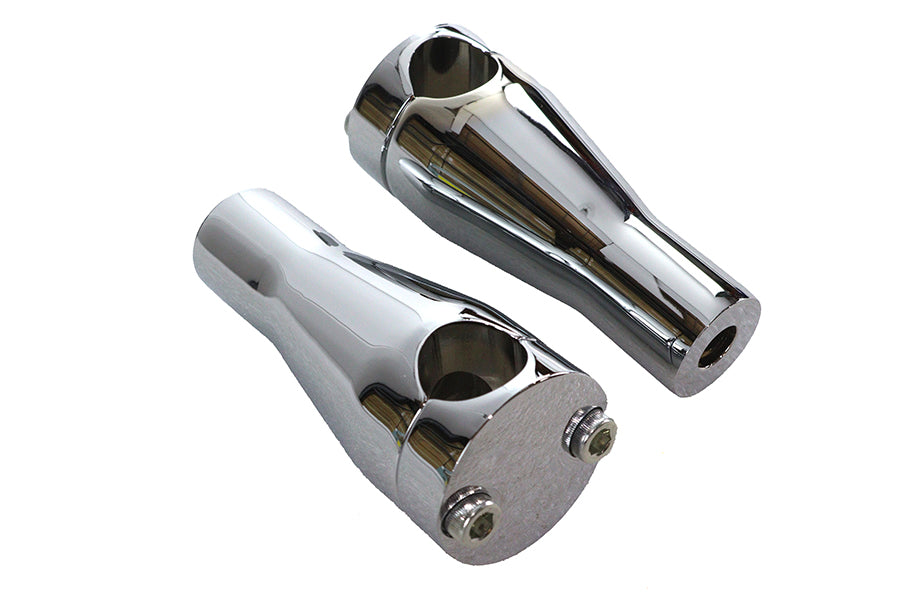 Paughco 350A 4-inch glide riser set in chrome for motorcycle handlebar controls