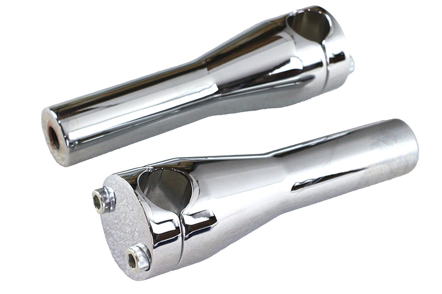 Paughco 351 6-inch glide riser set in chrome for motorcycle handlebar controls