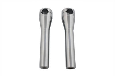 Paughco 352 chrome 8-inch Glide riser set for motorcycle handlebar control, shown from a side angle