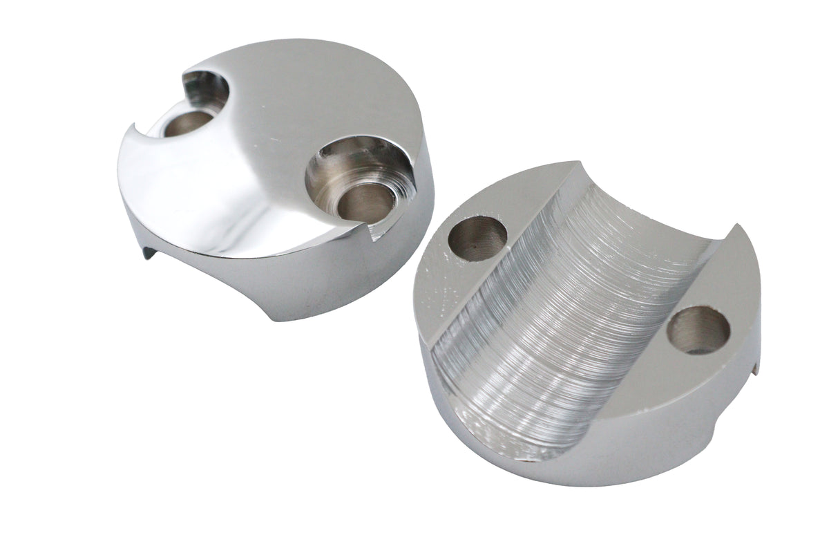 MCM 25-2212 Chrome Riser Cap Set for 3-Inch Riser Set