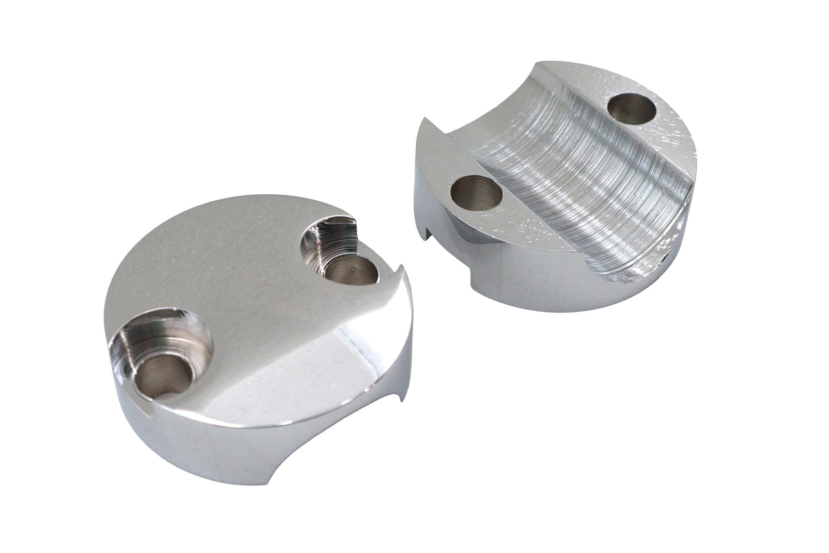 MCM 25-2212 Chrome Riser Cap Set for 3-Inch Riser Set