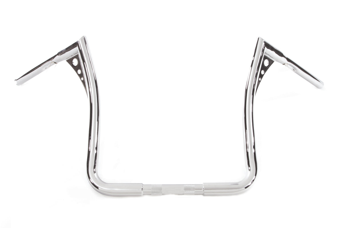 MCM 20116N 15-inch Z-Bar handlebar chrome finish for motorcycle handlebar control