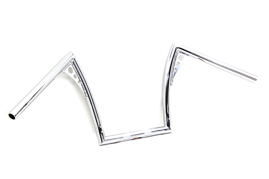 MCM 20120 12-inch Pirate Z-Bar handlebar in chrome finish for motorcycle control setup