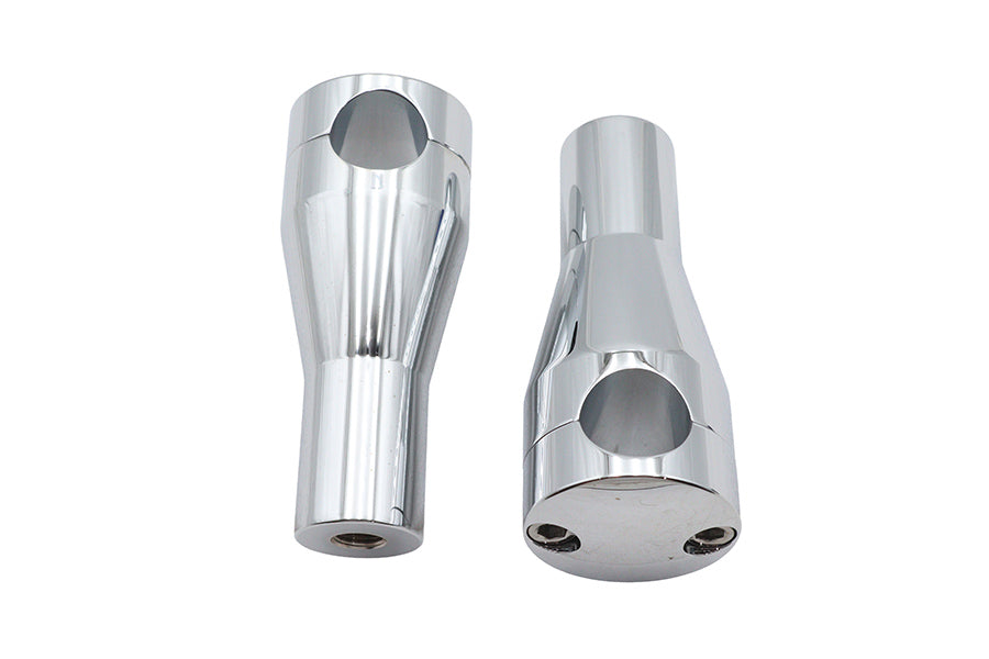 Ultima 25-3450 4-inch round glide riser set in chrome for handlebar controls
