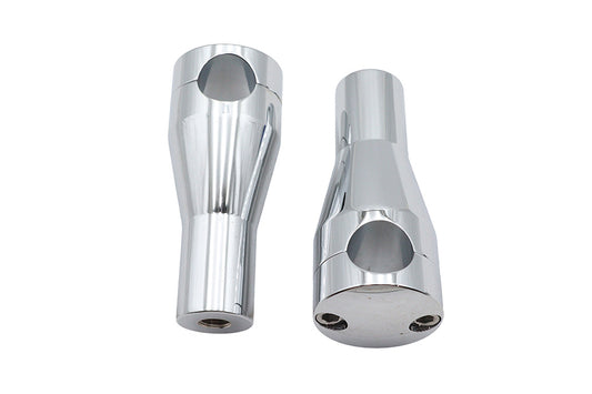 Ultima 25-3450 4-inch round glide riser set in chrome for handlebar controls