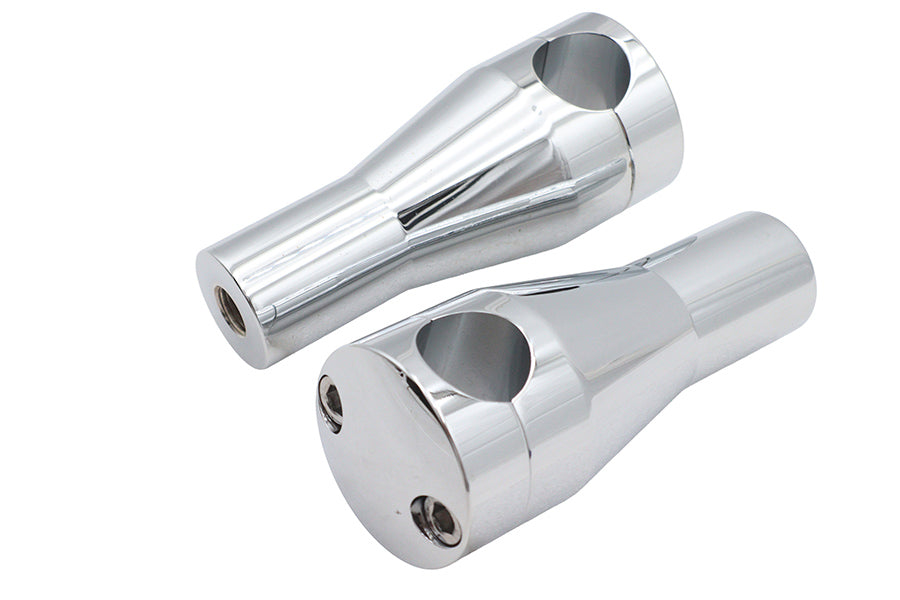 Ultima 25-3450 4-inch round glide riser set in chrome for motorcycle handlebar controls