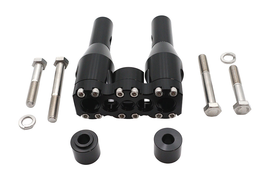 Wyatt Gatling 78969B 6-Inch Baron Style Riser Set, Black