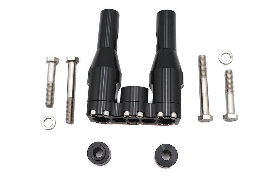 Wyatt Gatling 78969B 6-Inch Baron Style Riser Set, Black