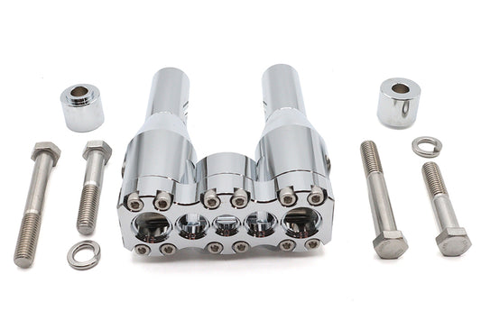 Wyatt Gatling 78969 6-Inch Baron Style Riser Set, Chrome
