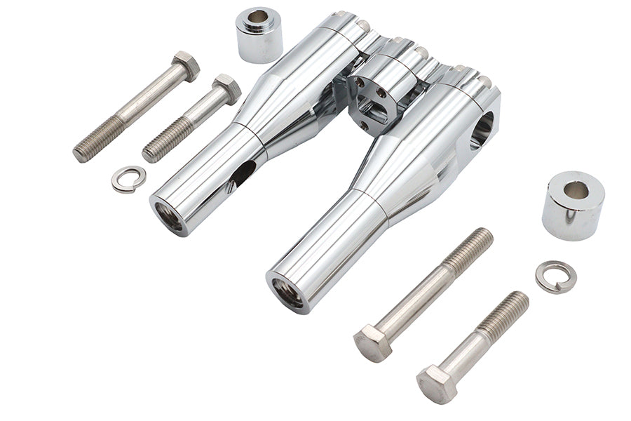 Wyatt Gatling 78969 6-Inch Baron Style Riser Set, Chrome