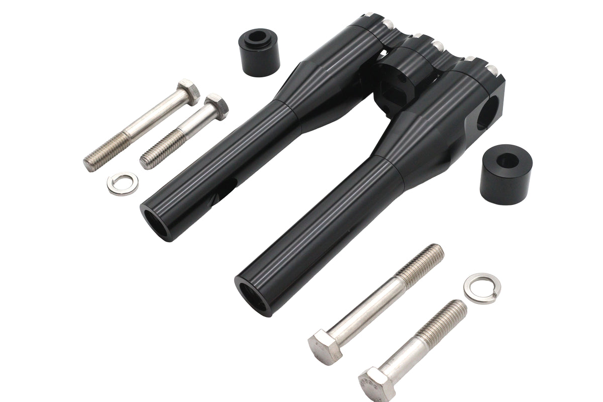 Wyatt Gatling 78969AB 8-Inch Baron Style Riser Set, Black