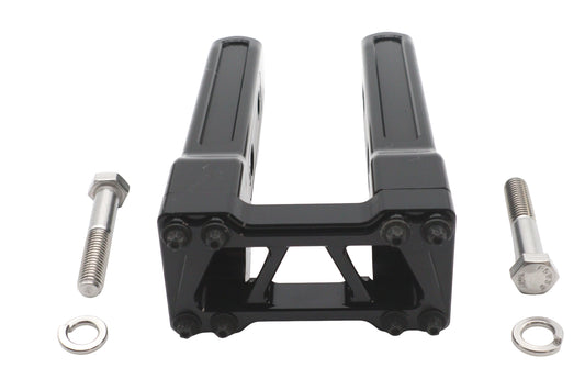 Wyatt Gatling 78970AB 8-inch black pirate-style riser set for motorcycle handlebar control setup