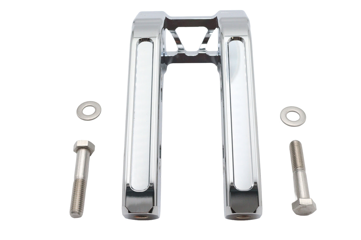 Wyatt Gatling 8-inch chrome pirate-style handlebar riser set 78968A