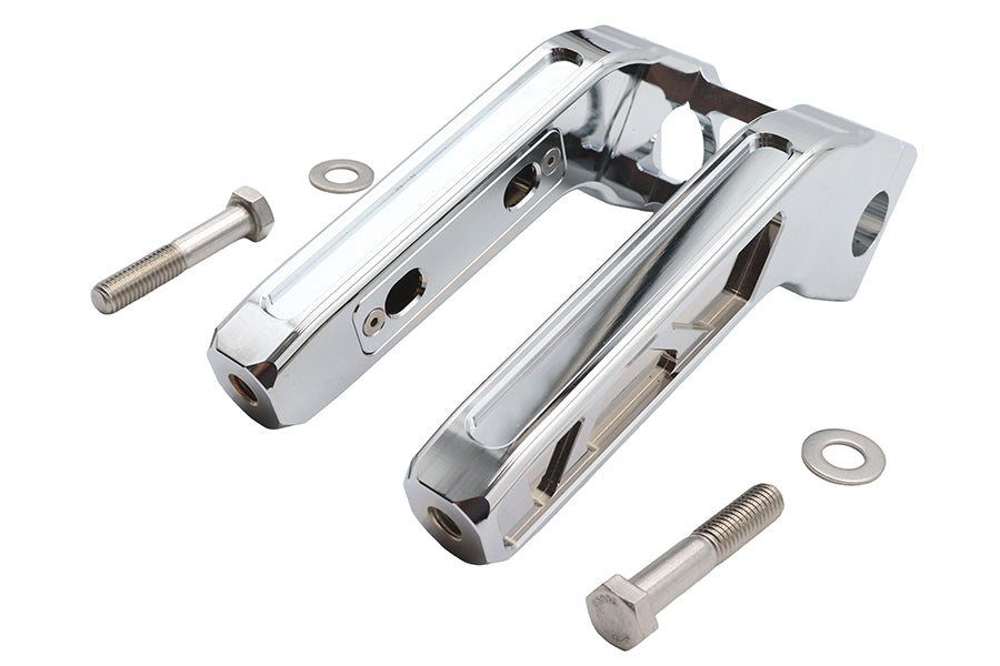 Wyatt Gatling 78968A 8-inch chrome pirate-style riser set for motorcycle handlebar controls