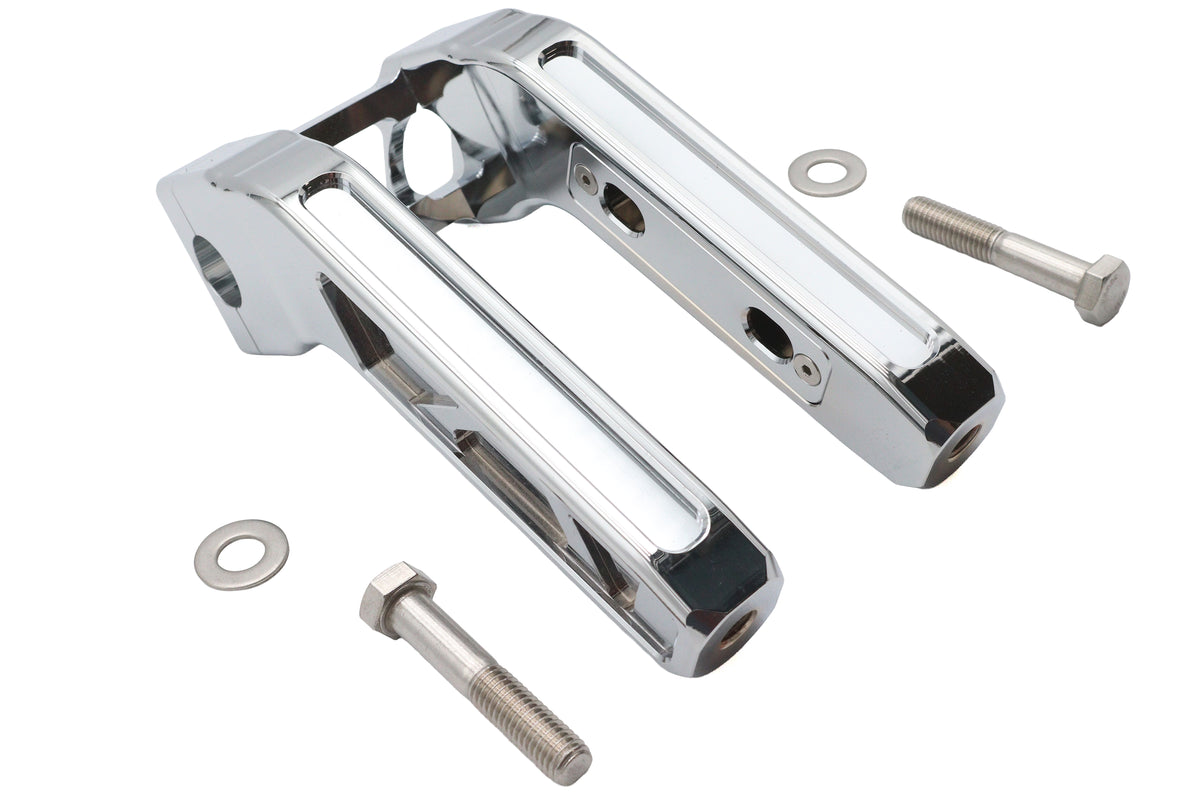Wyatt Gatling 78968A 8-inch chrome pirate-style handlebar riser setાહેર