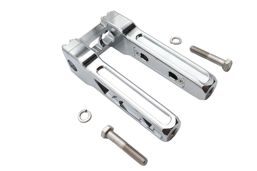 Wyatt Gatling 8-inch pirate-style handlebar riser set in chrome, model 78970A