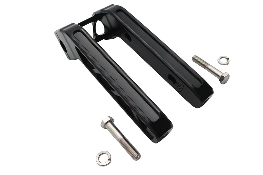 Wyatt Gatling 10-inch black pirate-style riser set for motorcycle handlebars