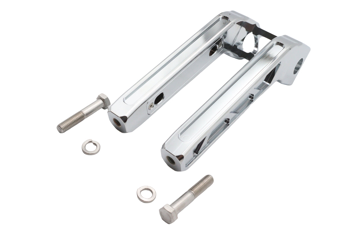 Wyatt Gatling 10-inch pirate-style handlebar riser set in chrome, model 78968D