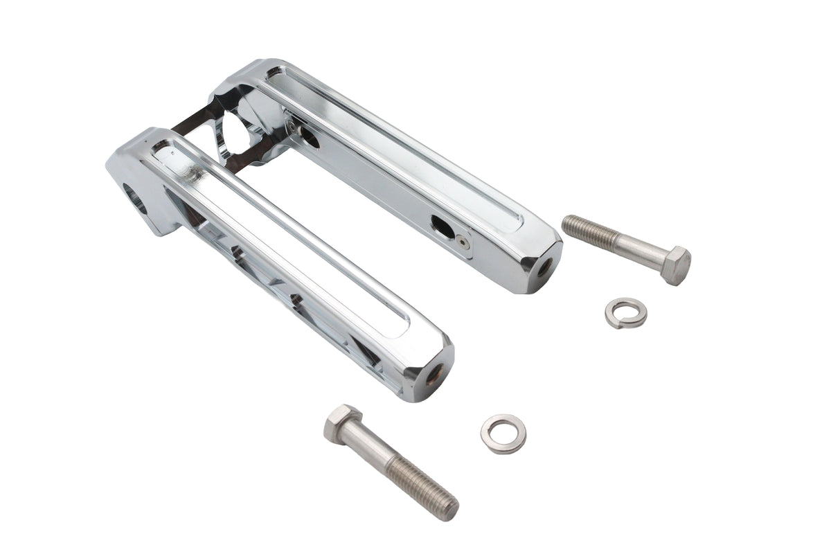 Wyatt Gatling 78968D 10-inch chrome pirate-style riser set for motorcycle handlebar controls