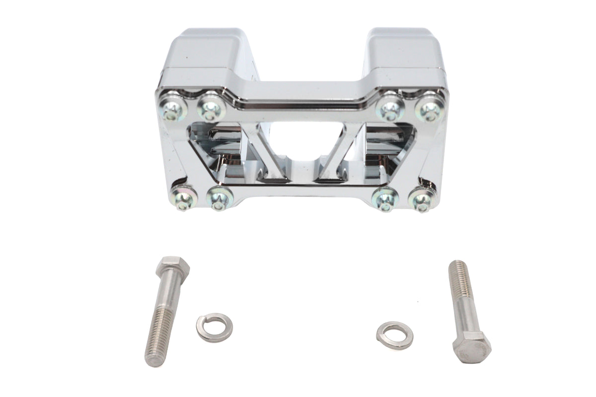 Wyatt Gatling 10-inch pirate-style riser set in chrome for motorcycle handlebar controls