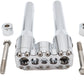 Wyatt Gatling 10-inch Baron style riser set in chrome for motorcycle handlebars