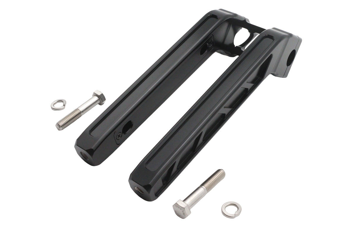 Wyatt Gatling 78968EB 12-inch black pirate-style riser set for motorcycle handlebar control