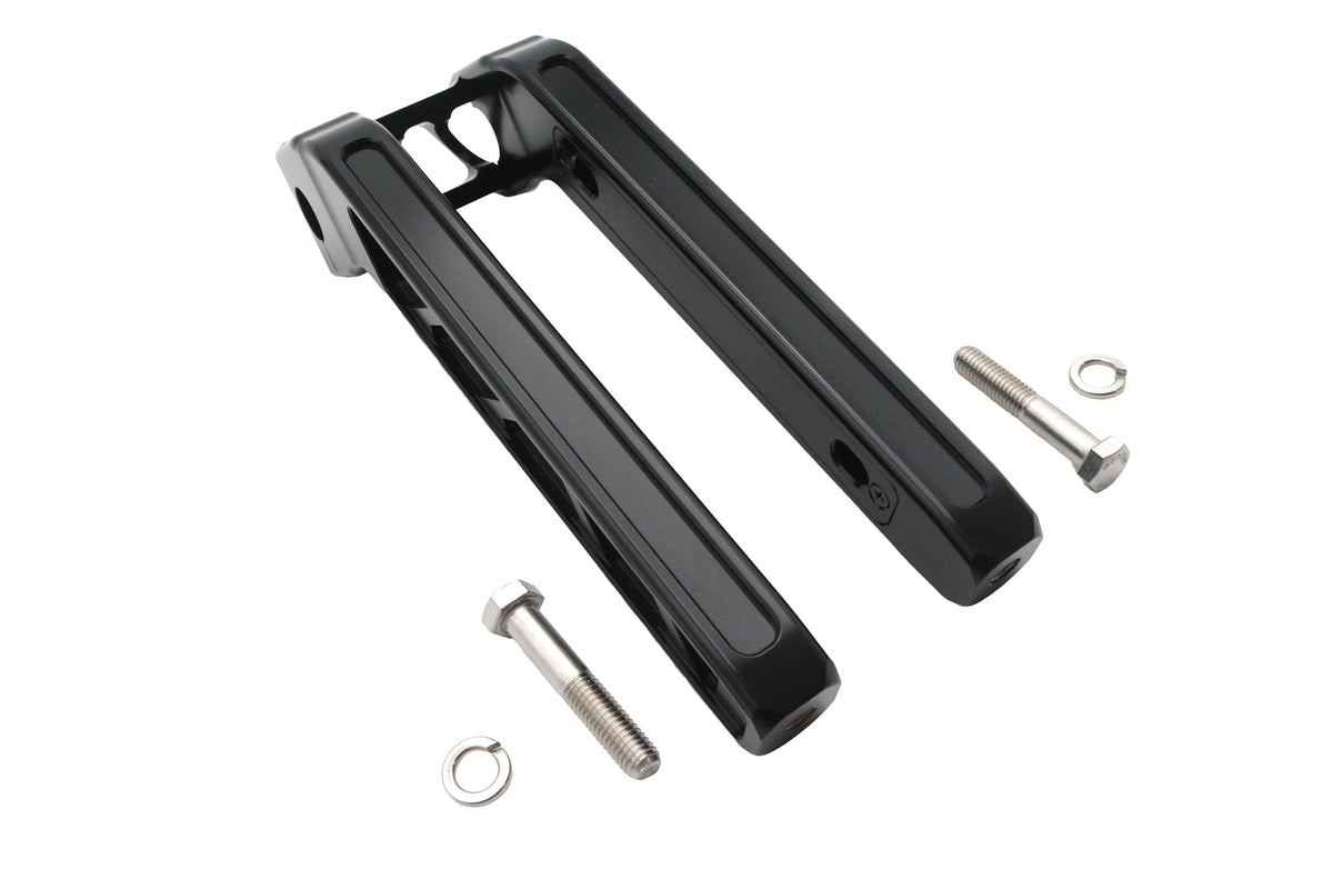 Wyatt Gatling 12-inch black pirate-style riser set for motorcycle handlebar control setup
