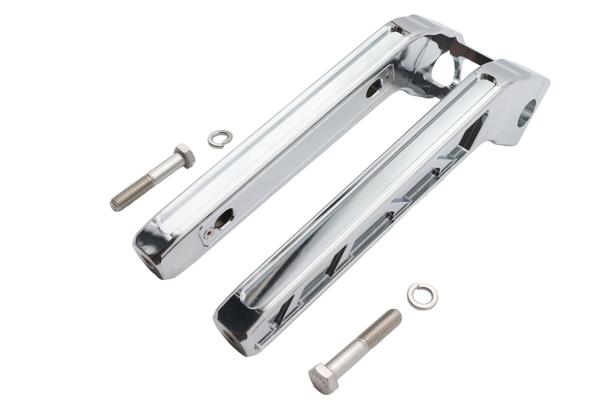 Wyatt Gatling 78968E 12-inch chrome pirate-style handlebar riser set for motorcycle controls