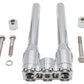 Wyatt Gatling 12-inch Baron style chrome riser set for motorcycle handlebar controls