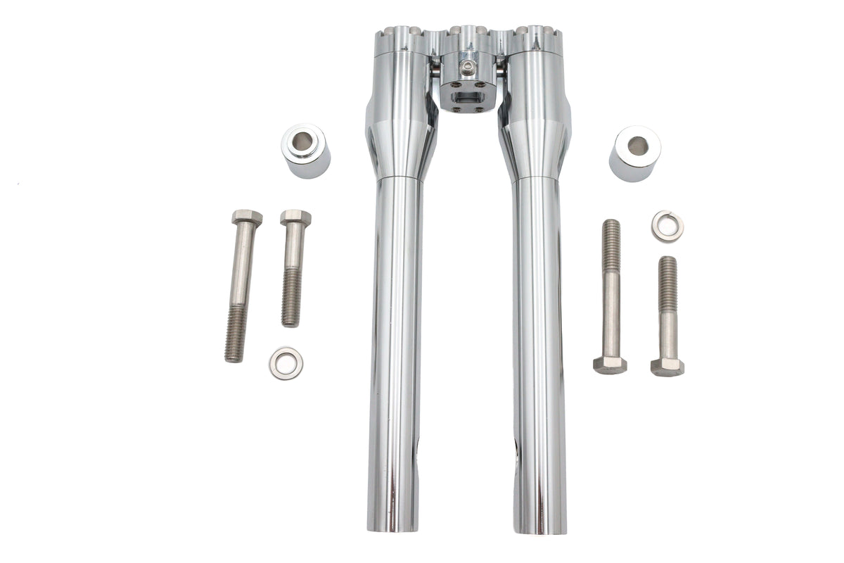 Wyatt Gatling 12-inch Baron-style chrome riser set for motorcycle handlebar controls