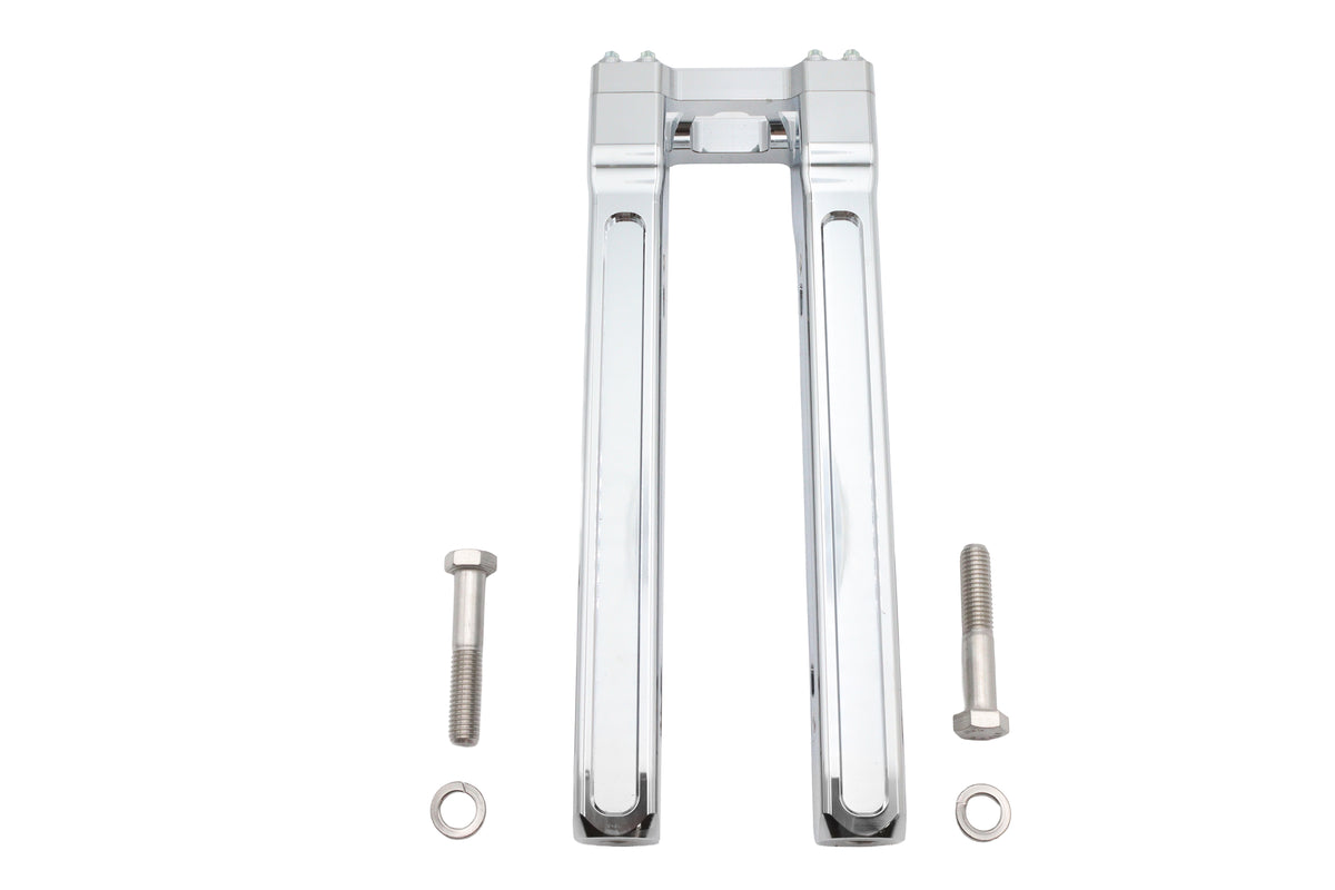 Wyatt Gatling 78970E 12-inch chrome pirate-style riser set for motorcycle handlebar controls
