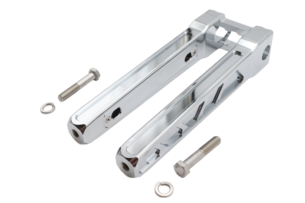 Wyatt Gatling 78970E 12-inch chrome pirate-style riser set for motorcycle handlebar controls
