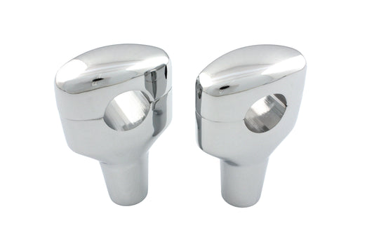 V-Twin Chrome 3-Inch Short Riser Set 26-0252 for 1-1/4-Inch Handlebars