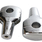 V-Twin 3-1/2-inch chrome short riser set for motorcycle handlebar control, model 26-0255