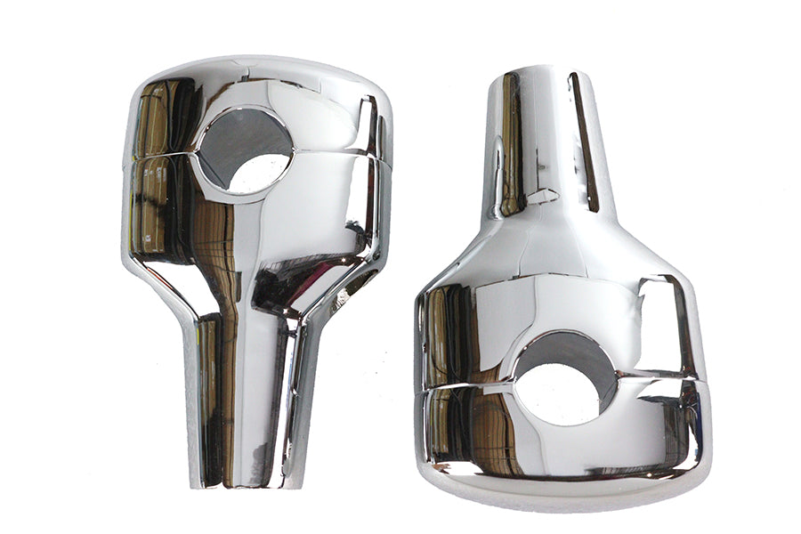 V-Twin 3-1/2-inch chrome short riser set for motorcycle handlebar control, model 26-0255