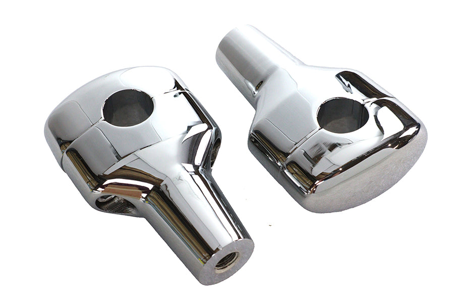 V-Twin 26-0255 3-1/2-inch chrome short riser set for motorcycle handlebars