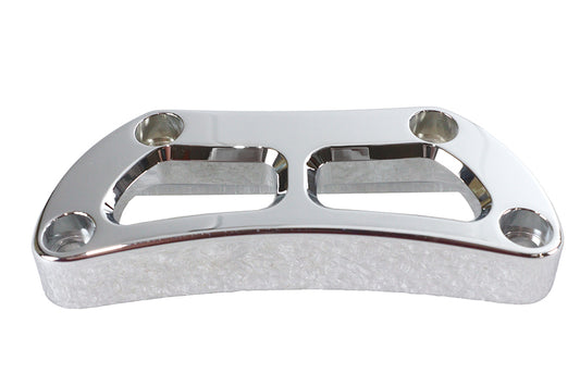 V-Twin 63695 Chrome Cutout Design Handlebar Riser Top Clamp