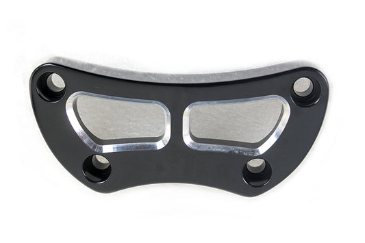 V-Twin 63695B Cutout Design Riser Top Clamp, Black