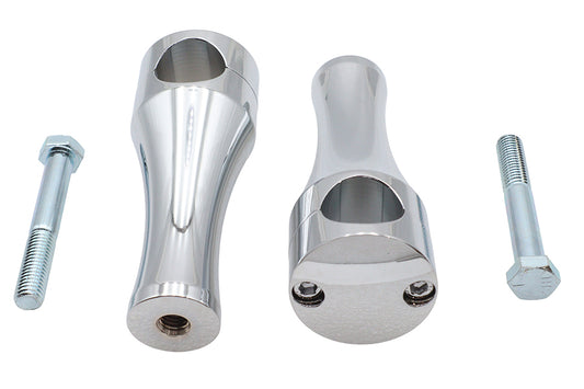 V-Twin 26-0598 5-Inch Solid Billet Chrome Riser Set