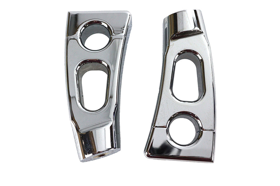 MCM 241517 4-1/4-inch Switchback chrome riser set for handlebar controls