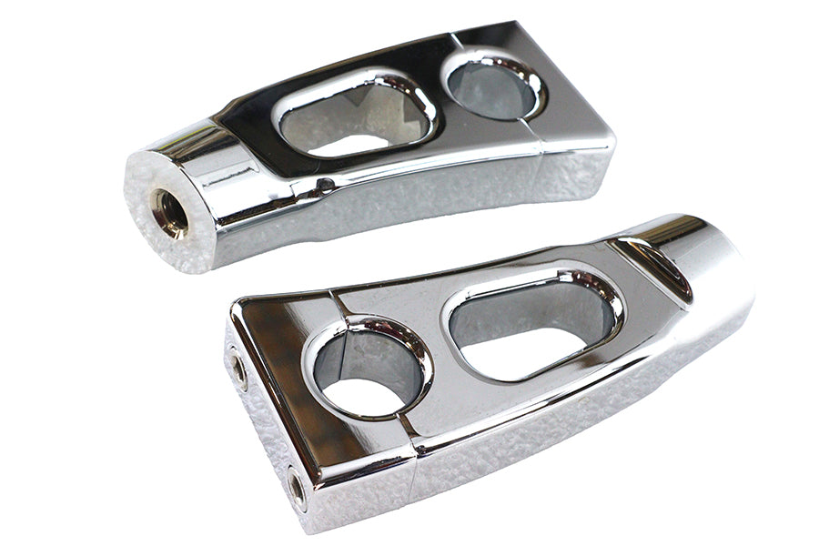 MCM 241517 4-1/4-inch Switchback chrome riser set for handlebar control, SKU 26-0602