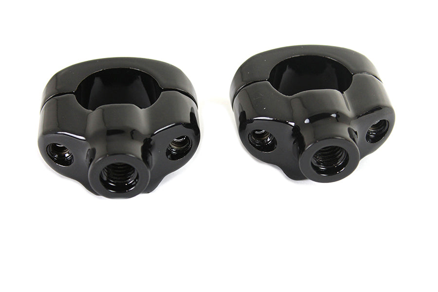 V-Twin 1-1/4 inch black riser kit for motorcycle handlebar controls