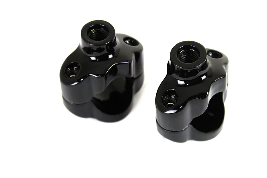 V-Twin 1-1/4 inch black riser kit for motorcycle handlebar controls