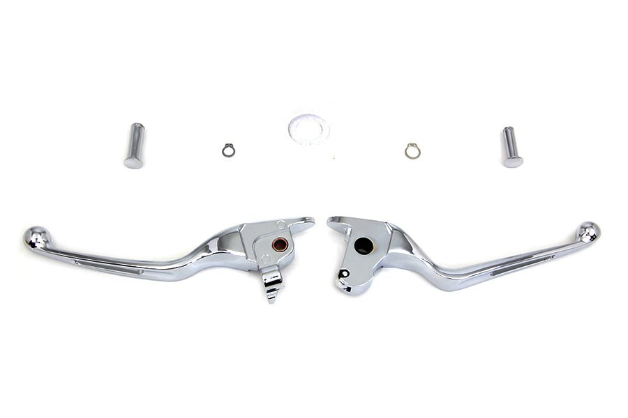 MCM Chrome Vortex hand lever set handlebar control, model 26-0798