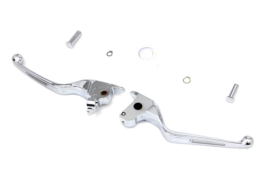 MCM Chrome Vortex hand lever set handlebar control, model 26-0798