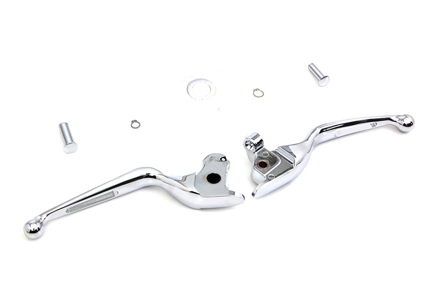 MCM Chrome Vortex hand lever set handlebar control, model 26-0798